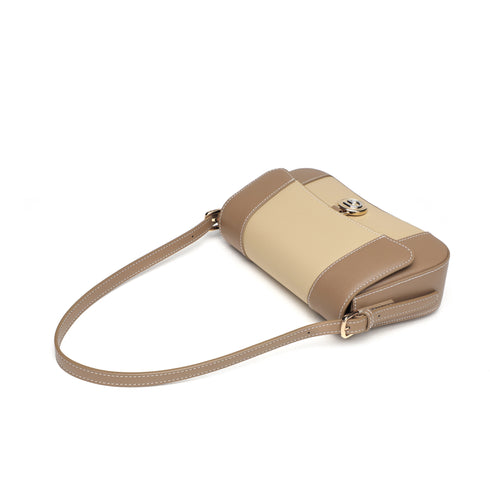 Gelanni Hourglass Bag - Grey & Apricot